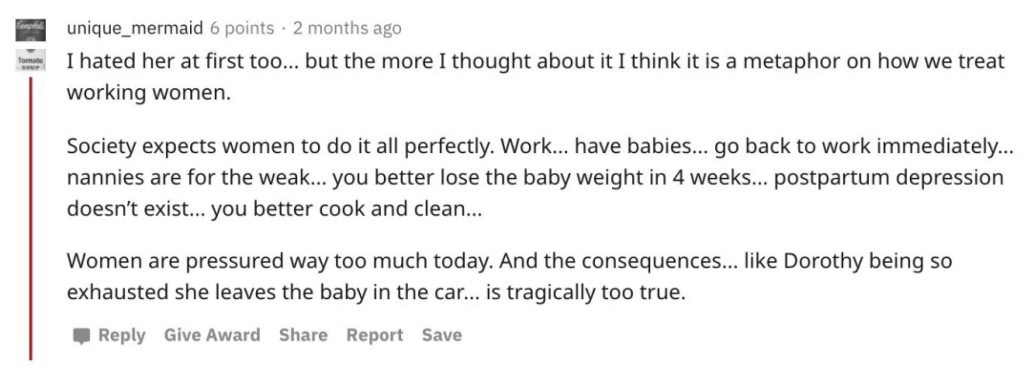 Dorothy's fan defense on Reddit